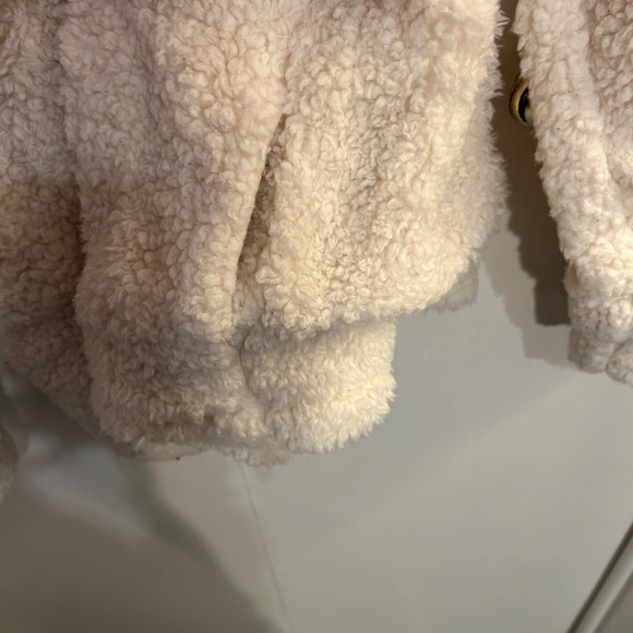 Original Weatherproof Vintage Women’s Sherpa Cream 1/4 Zip Pullover Size M - Picture 5 of 9